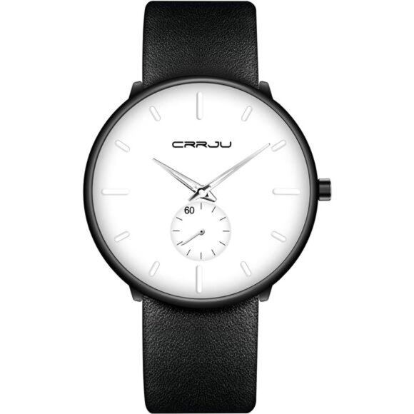 Mens Watches Ultra-Thin Minimalist Waterproof-Fashion White face - Picture 1 of 6